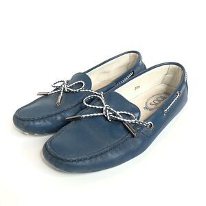 Tod’s Sz eu 38 Blue Leather Boat Shoe